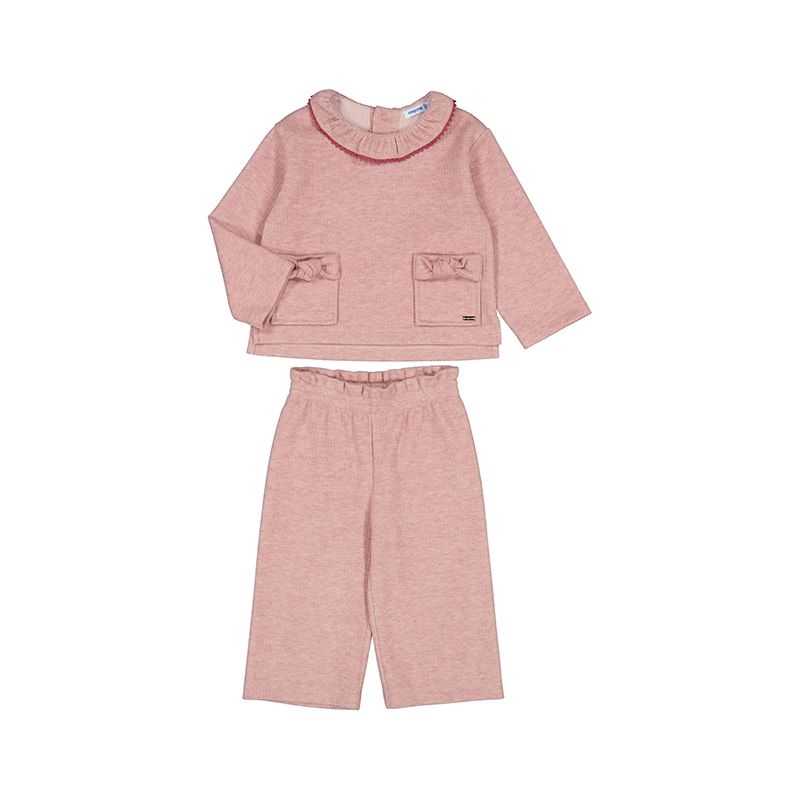 2550 Girls Long Trouser Set- Petal