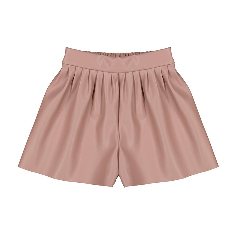 4907 Leather Shorts- Rose