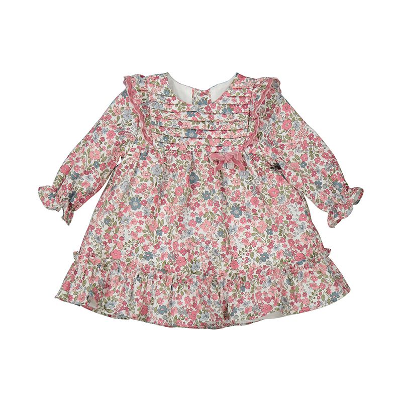 2887 Floral Dress- Rose