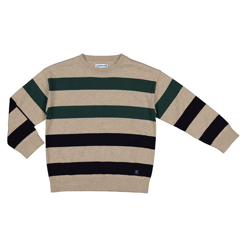 4338 Stripe Sweater- Rock