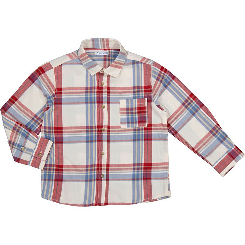 4114 Long Sleeve Button Down- Wine