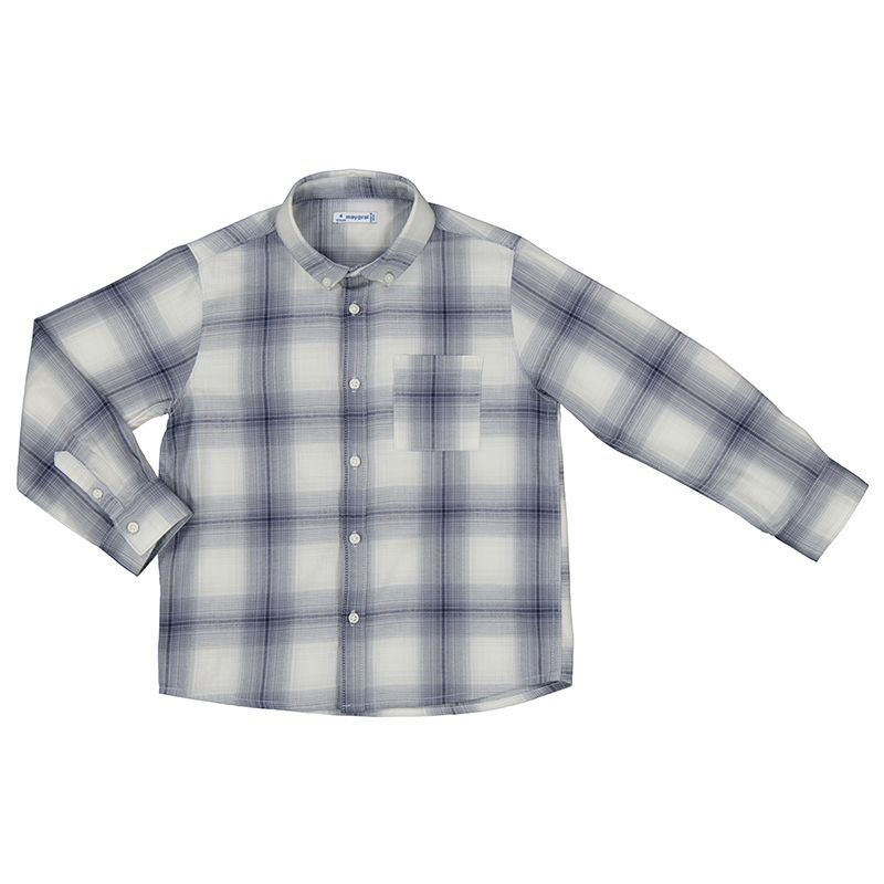 4114 Long Sleeve Button Down- Cloud