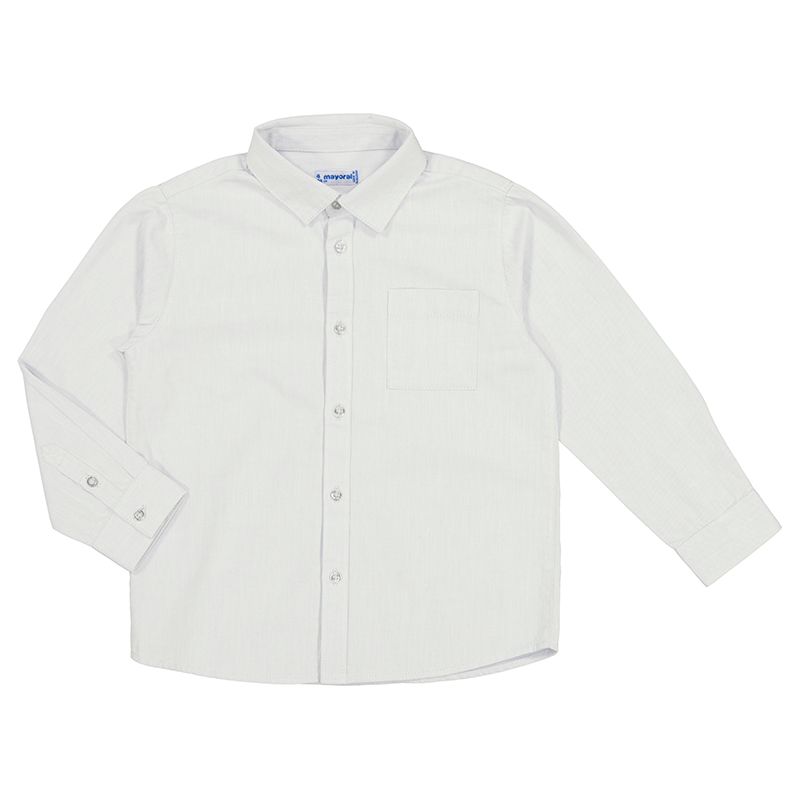 146 Basic Long Sleeve Button Down White