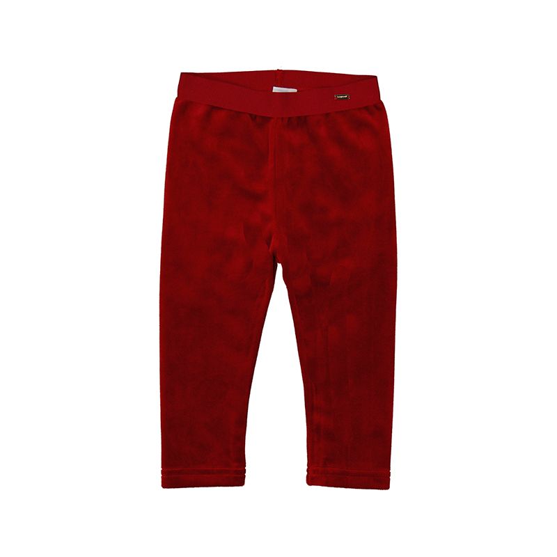 727 Basic Velvet Leggings-Cherry
