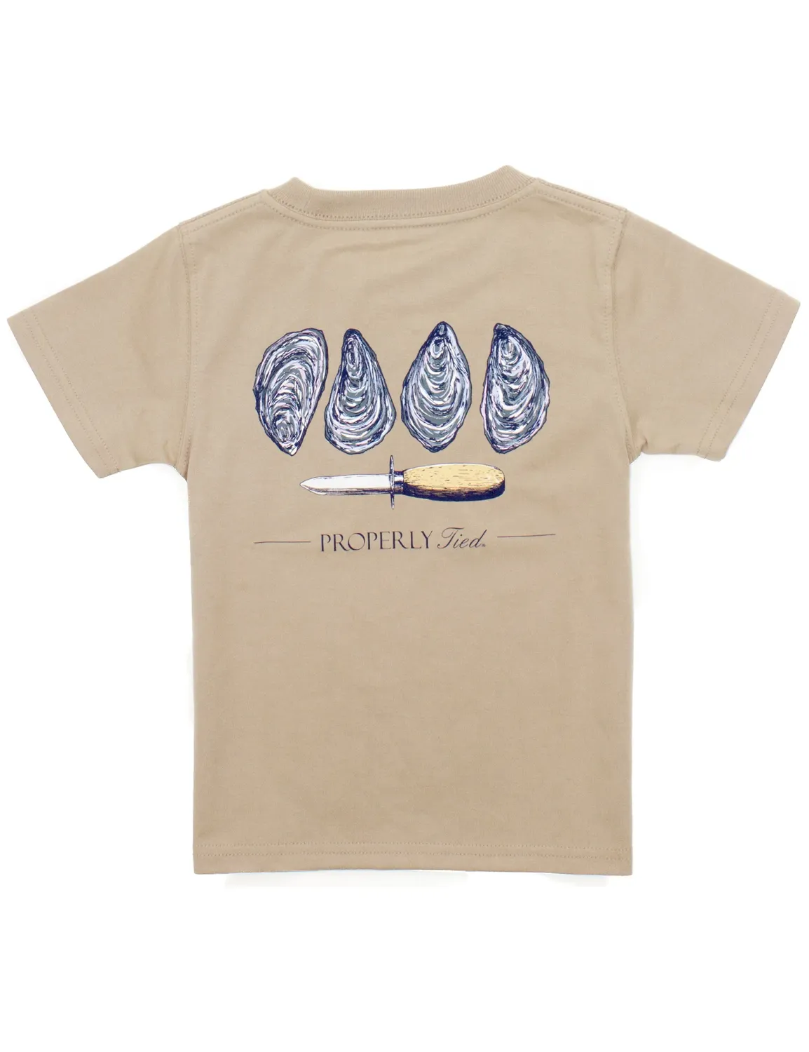 Properly Tied Short Sleeve Tee Oysters- Sand