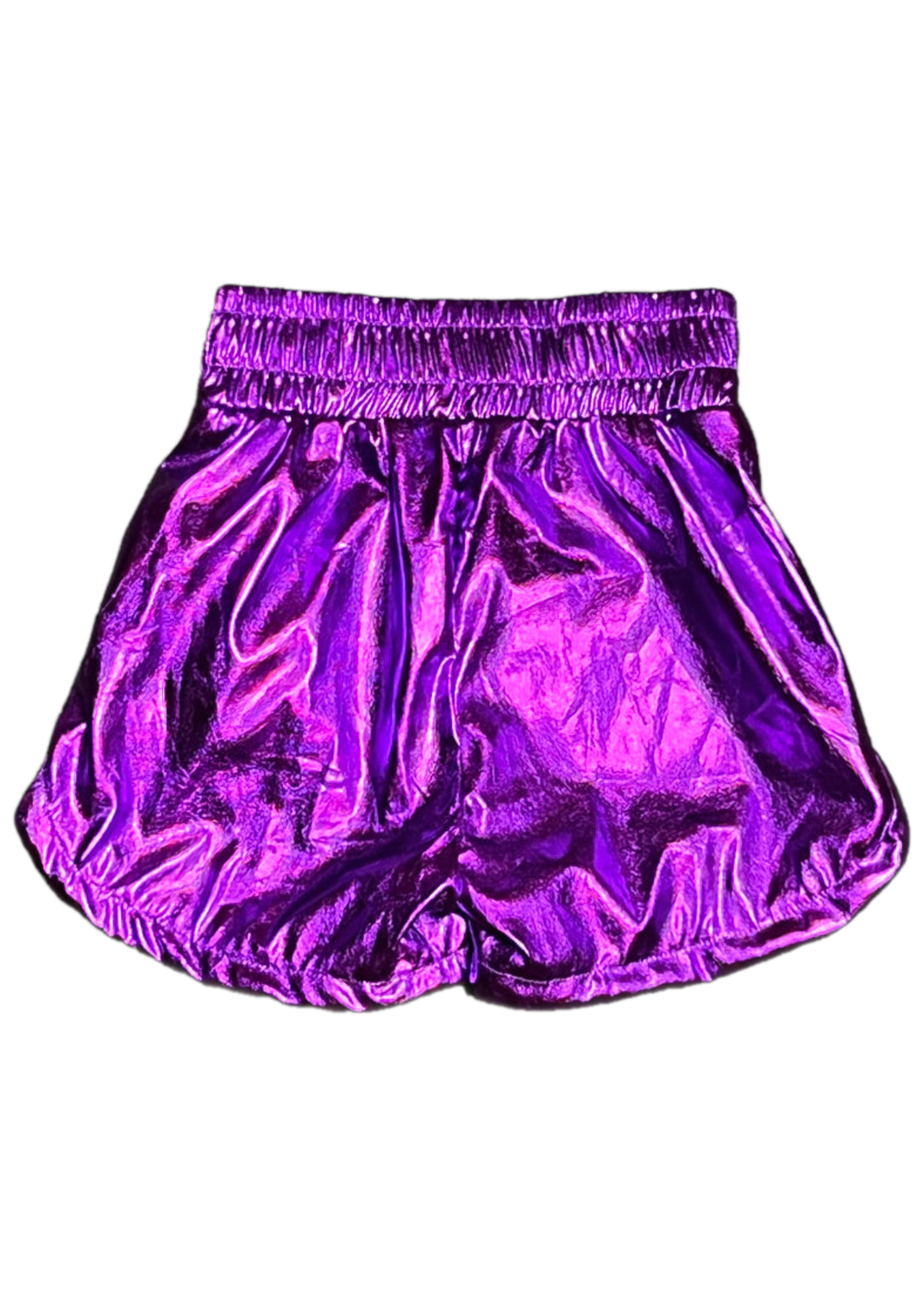 Purple Metallic Shorts