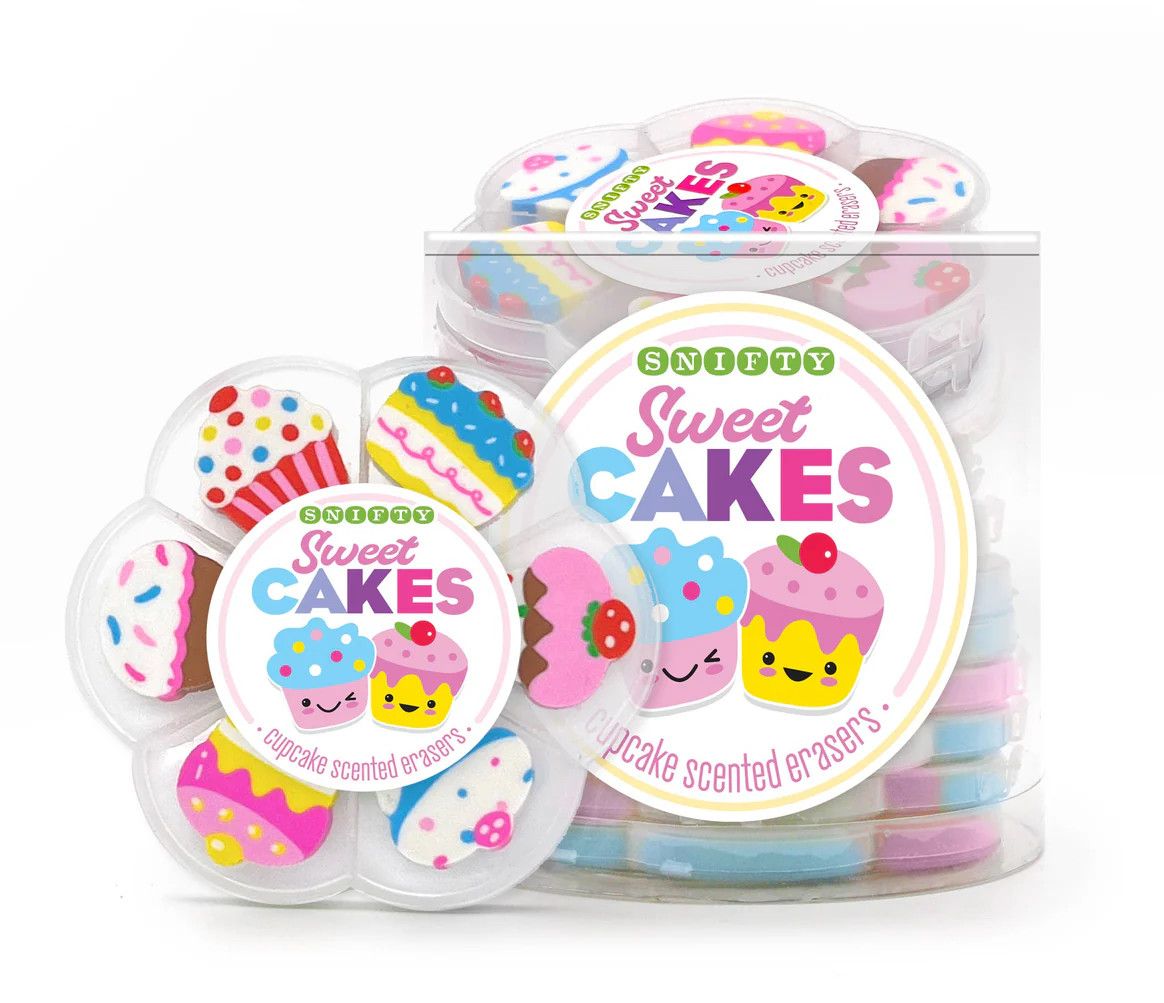 Sweet Cakes Cupcake Scented Erasers Set