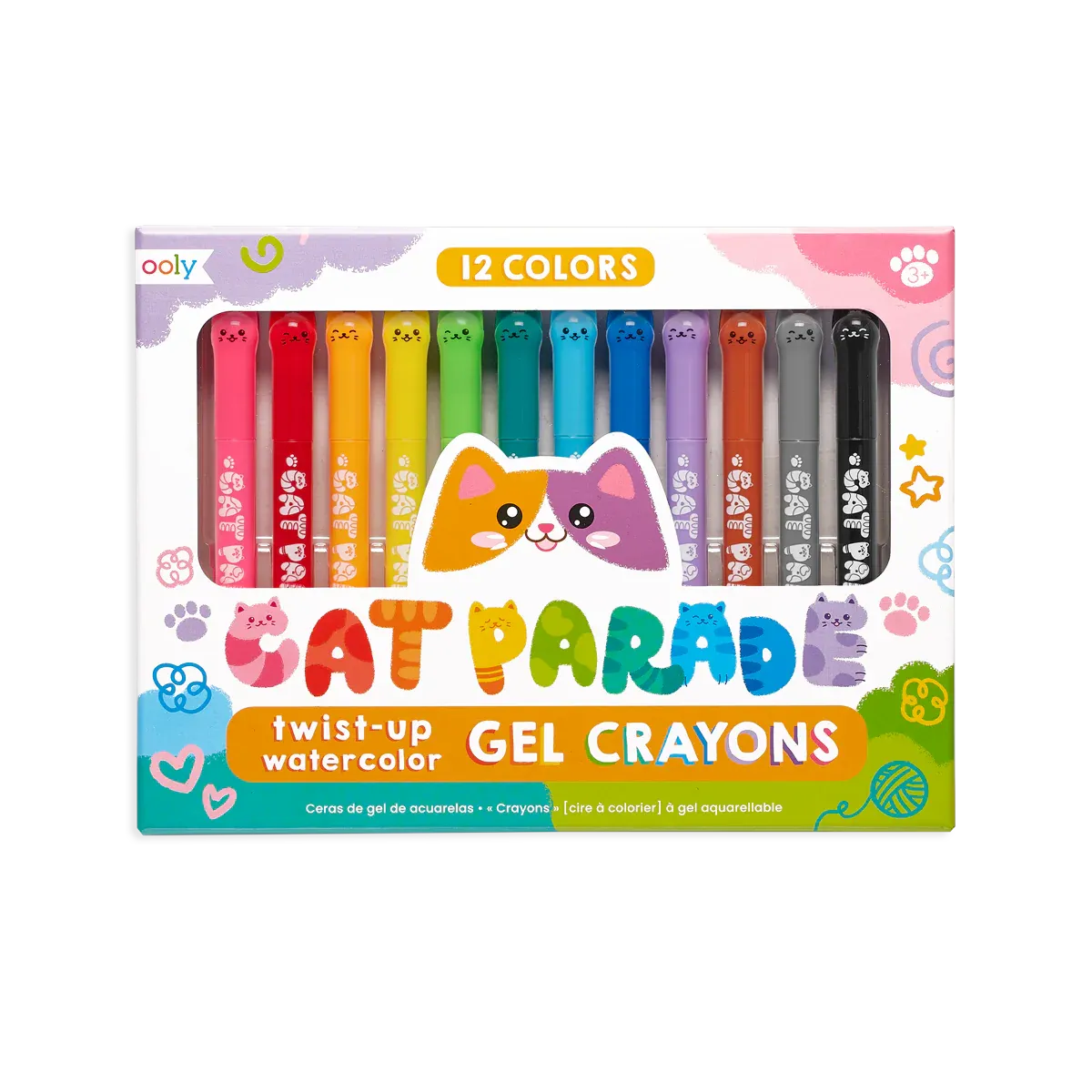 Cat Parade Gel Crayons, 12pk