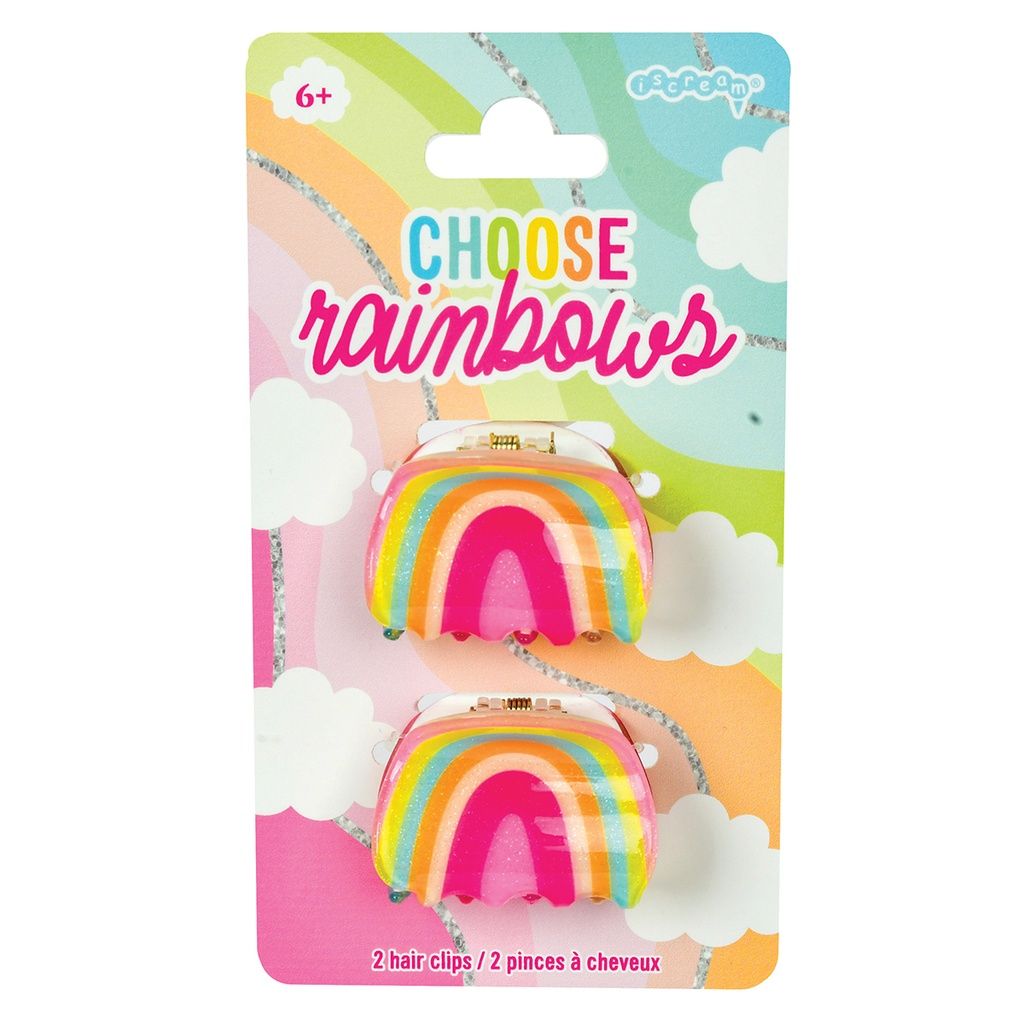 Rainbow Hair Clips -Set of 2