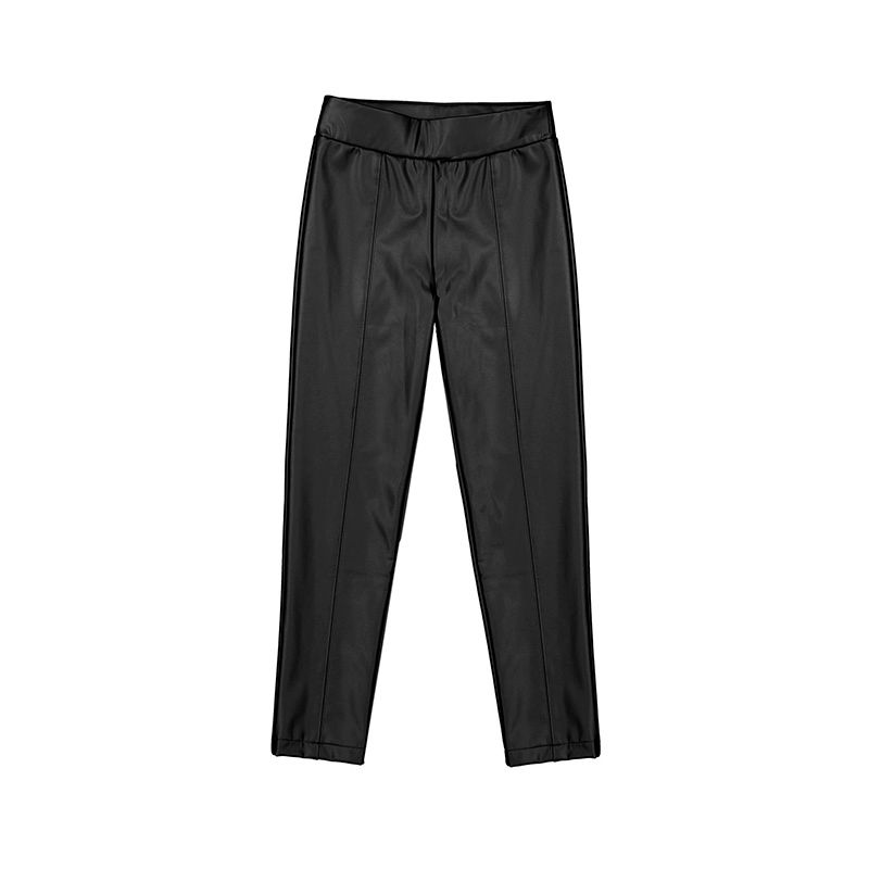 7750 Faux Leather Leggings Black