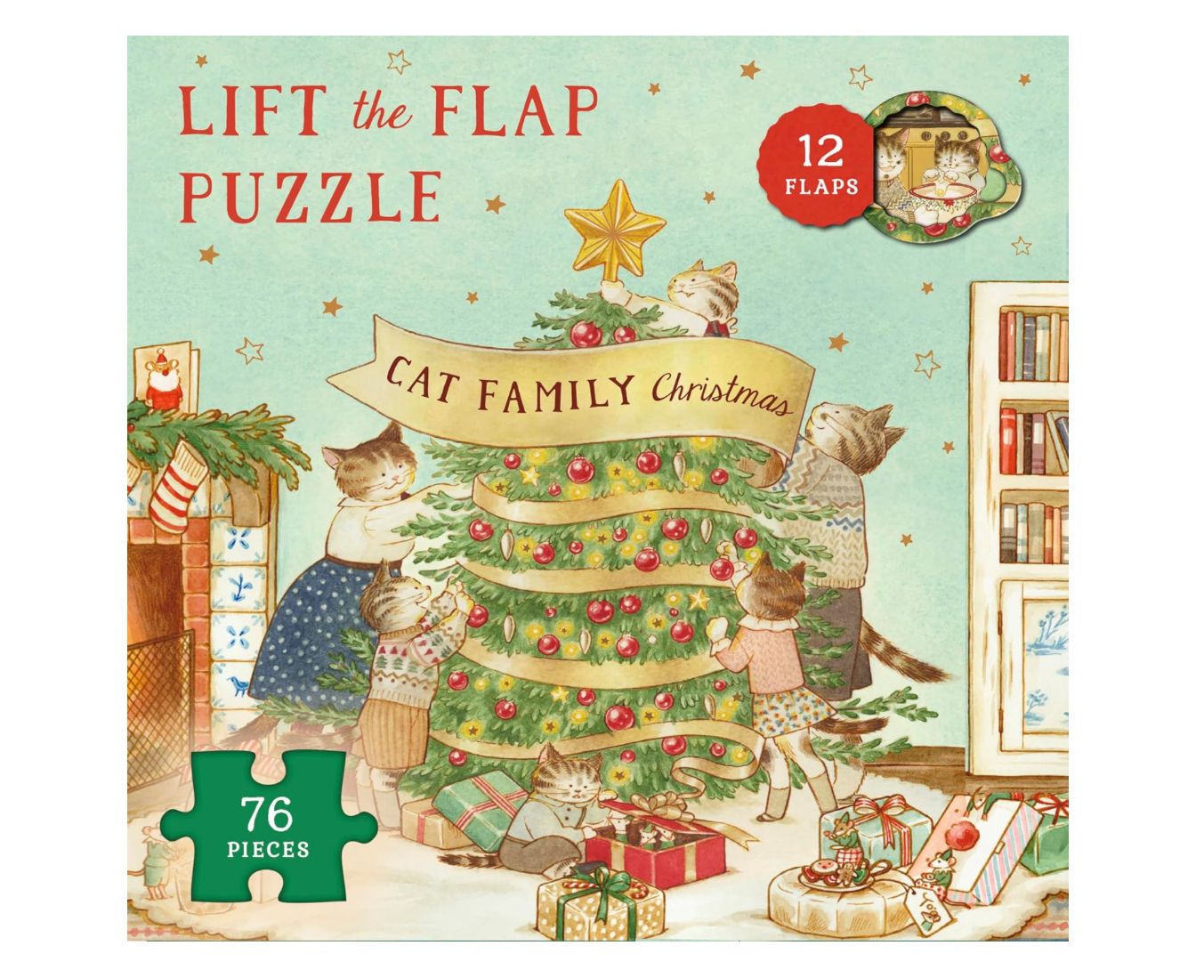 Cat Family Christmas- Lift The Flap Puzzle