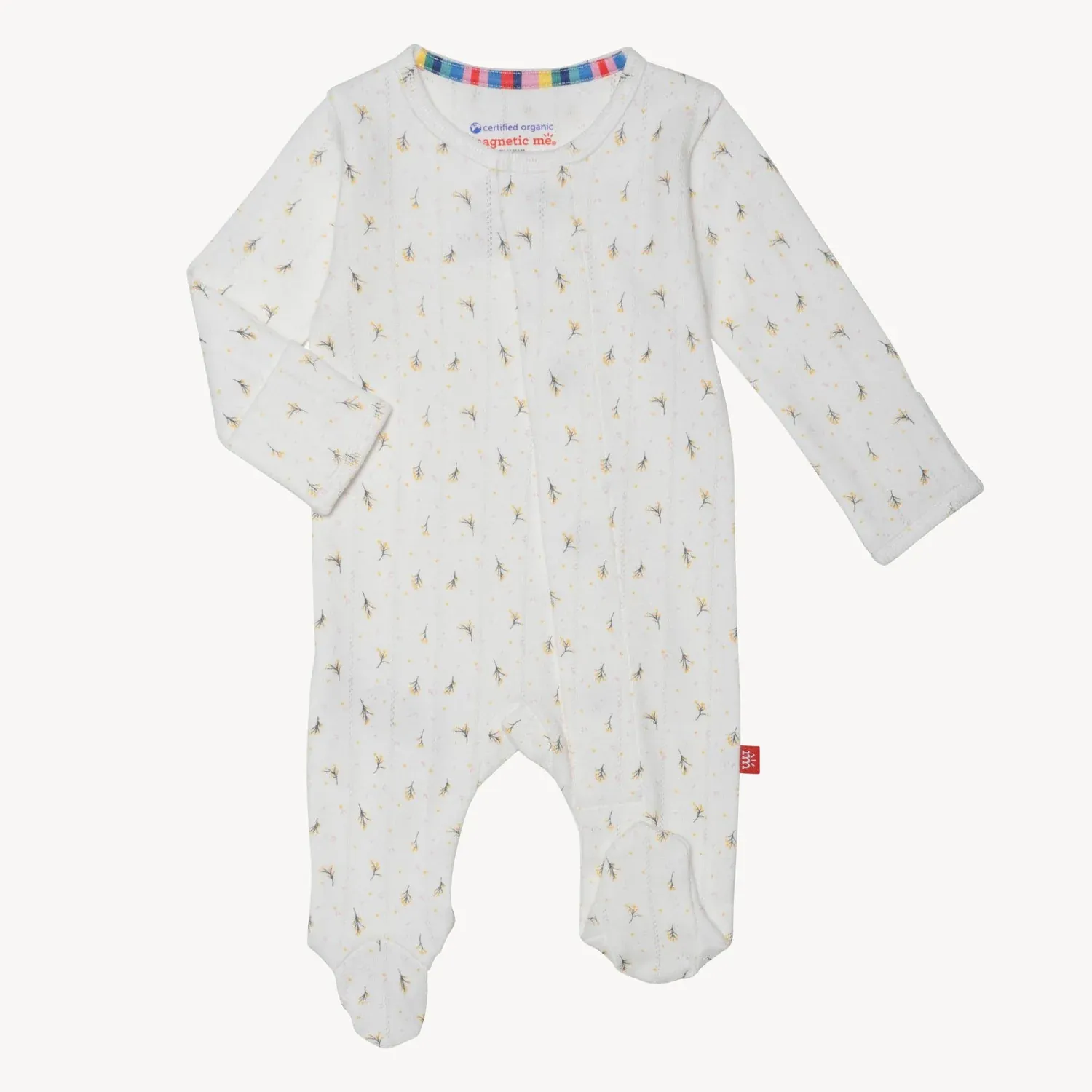 Floral Organic Cotton Magnetic Footie