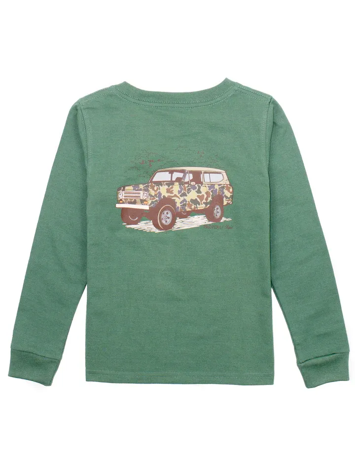 PT LS Sig Tee- Camo Truck- Fern Green