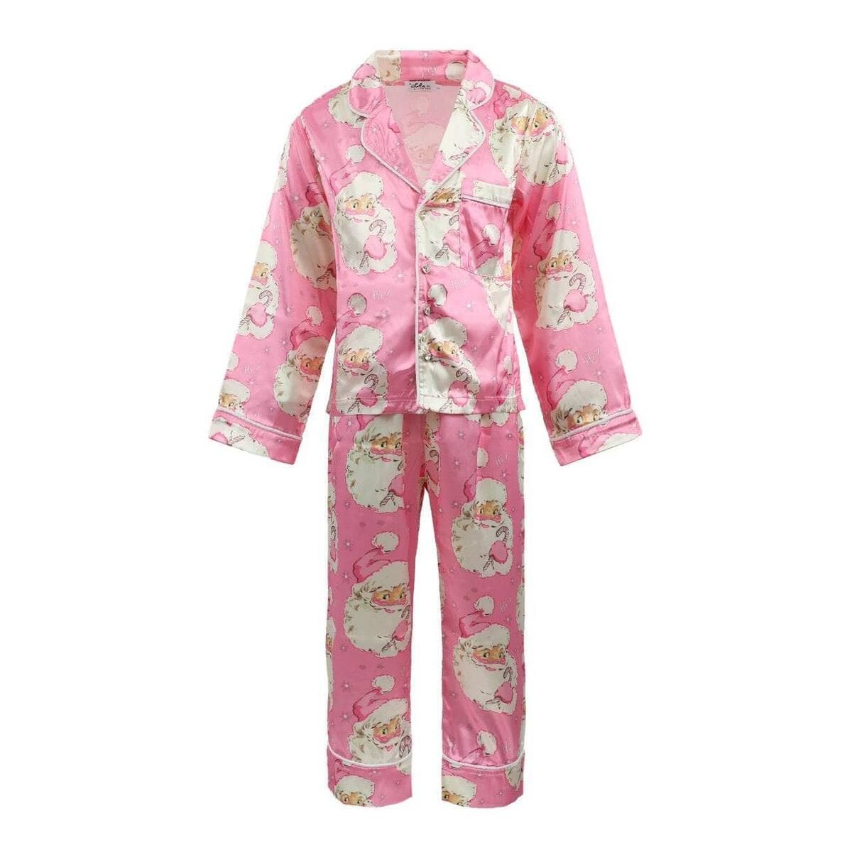Women&#39;s Silk Santa Pajama Set