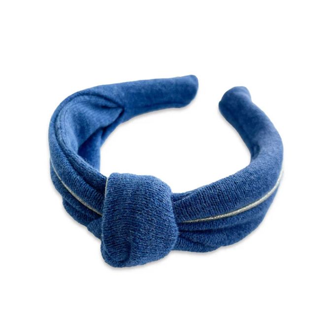 Chic Knit Knot Headband, Color: French Blue