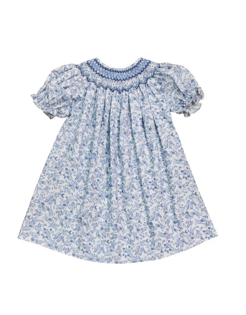 Bella Blue Floral Smocked Dress
