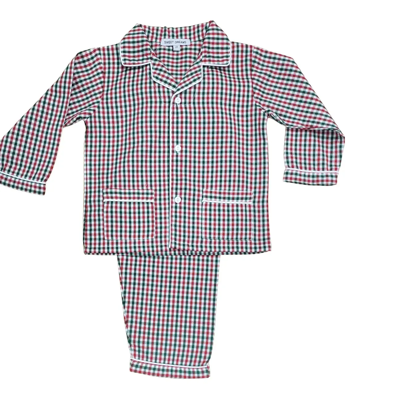 Red/ Green Gingham Christmas Pajamas