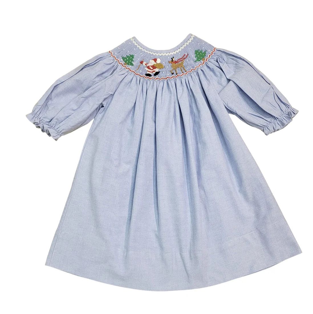 Smocked Santa&#39;s Coming Dress