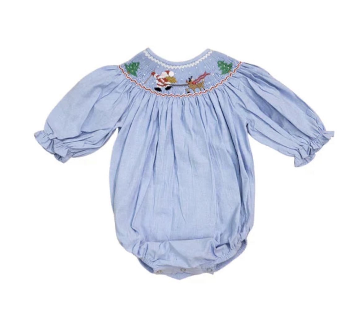 Smocked Santa&#39;s Coming Bubble
