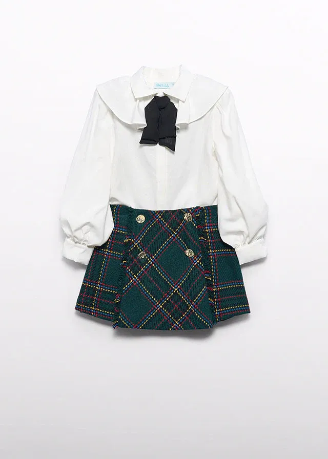 5546 Plaid Skirt Set