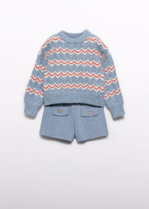 5720 Knit Sweater/Short Set