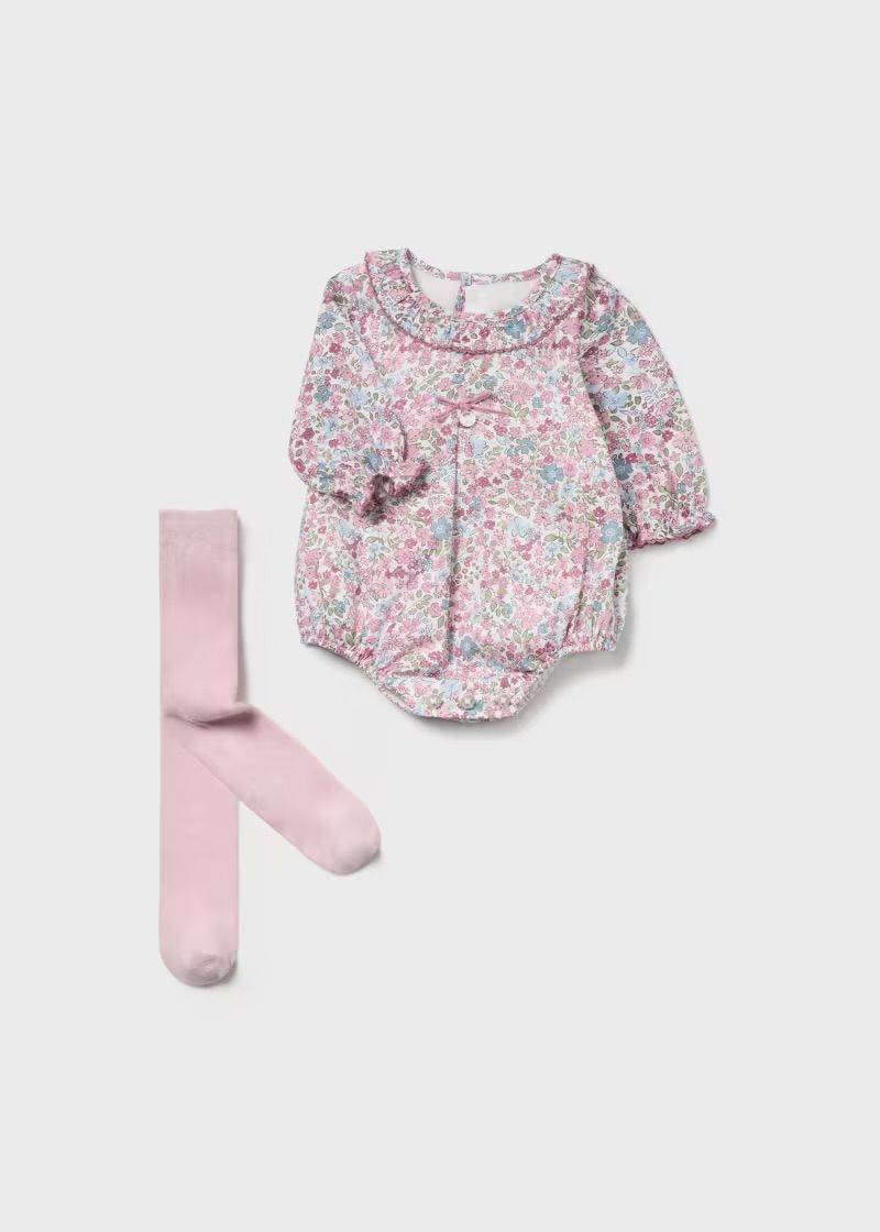 2609 Floral Bubble w/ Stockings Set