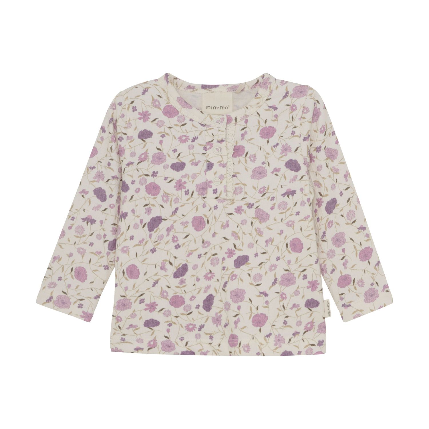 Eggplant Floral LS Tee