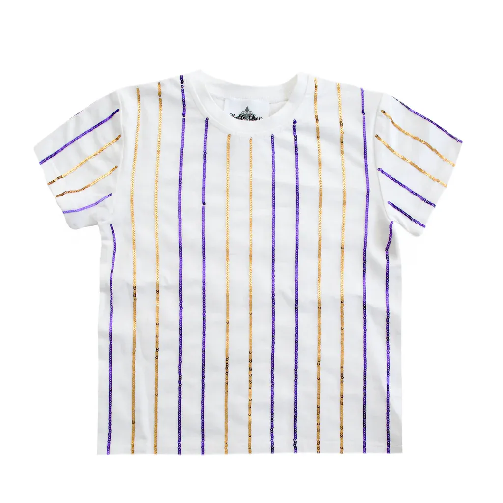 Purple and Gold Stripe Shirt