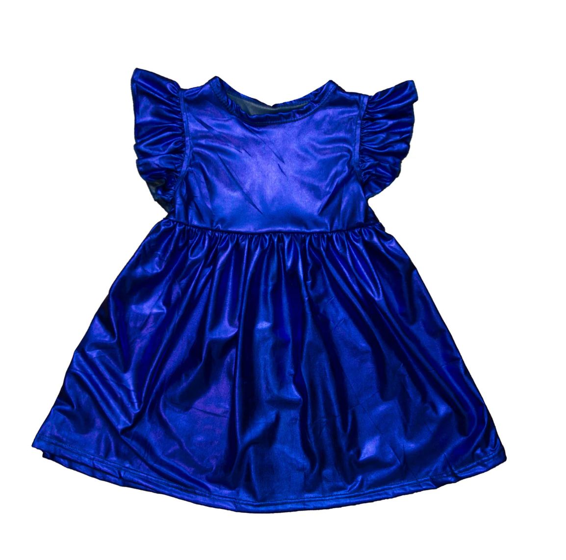 Blue Metallic Dress