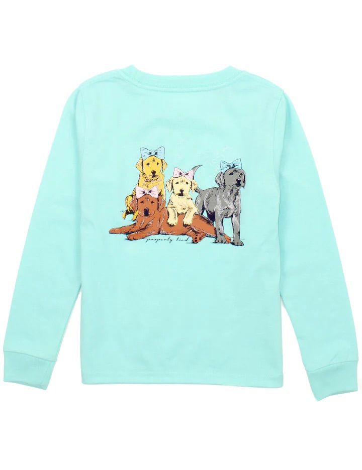 Girls Sig Tee- Puppy Pile