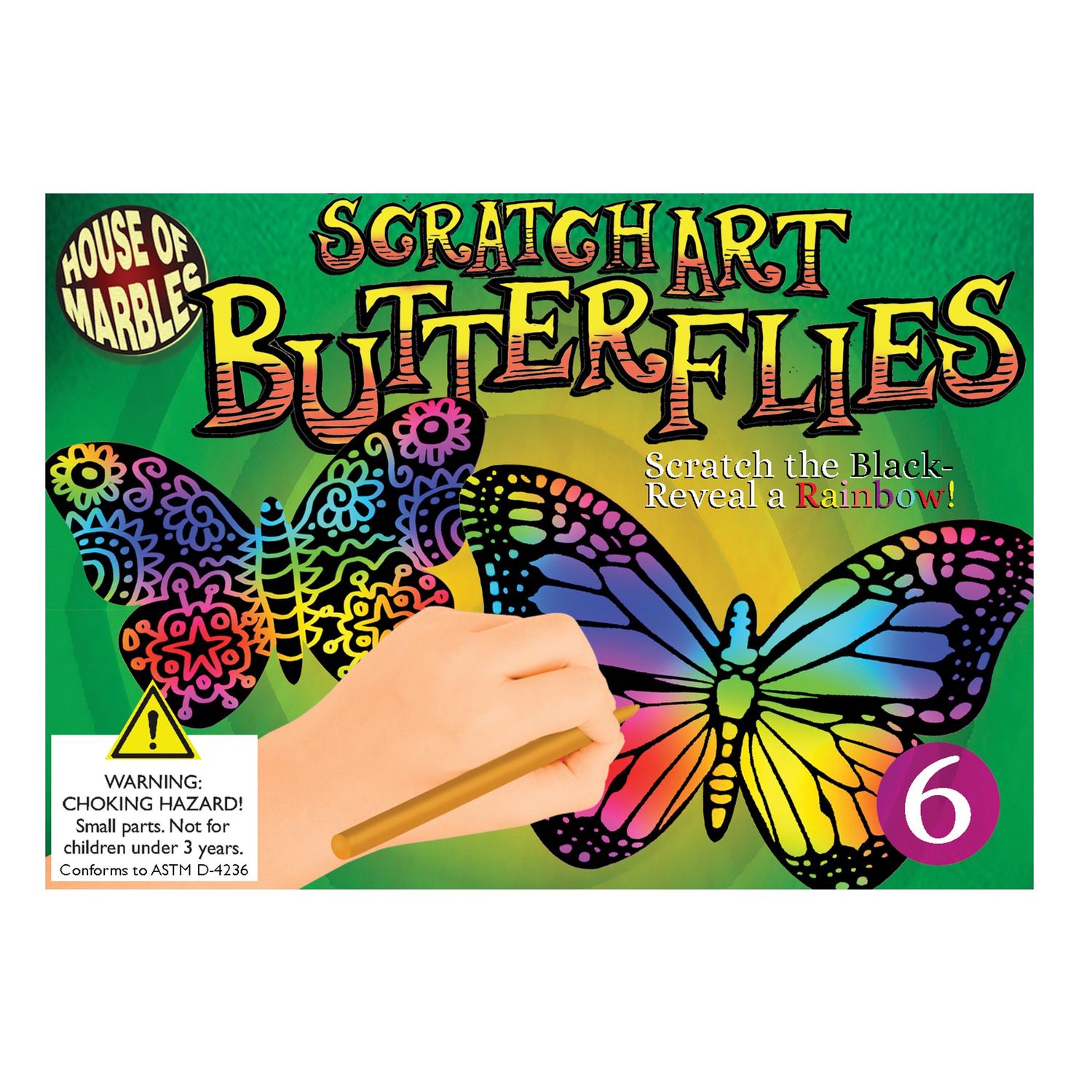 HOM Scratch Art Set Butterflies
