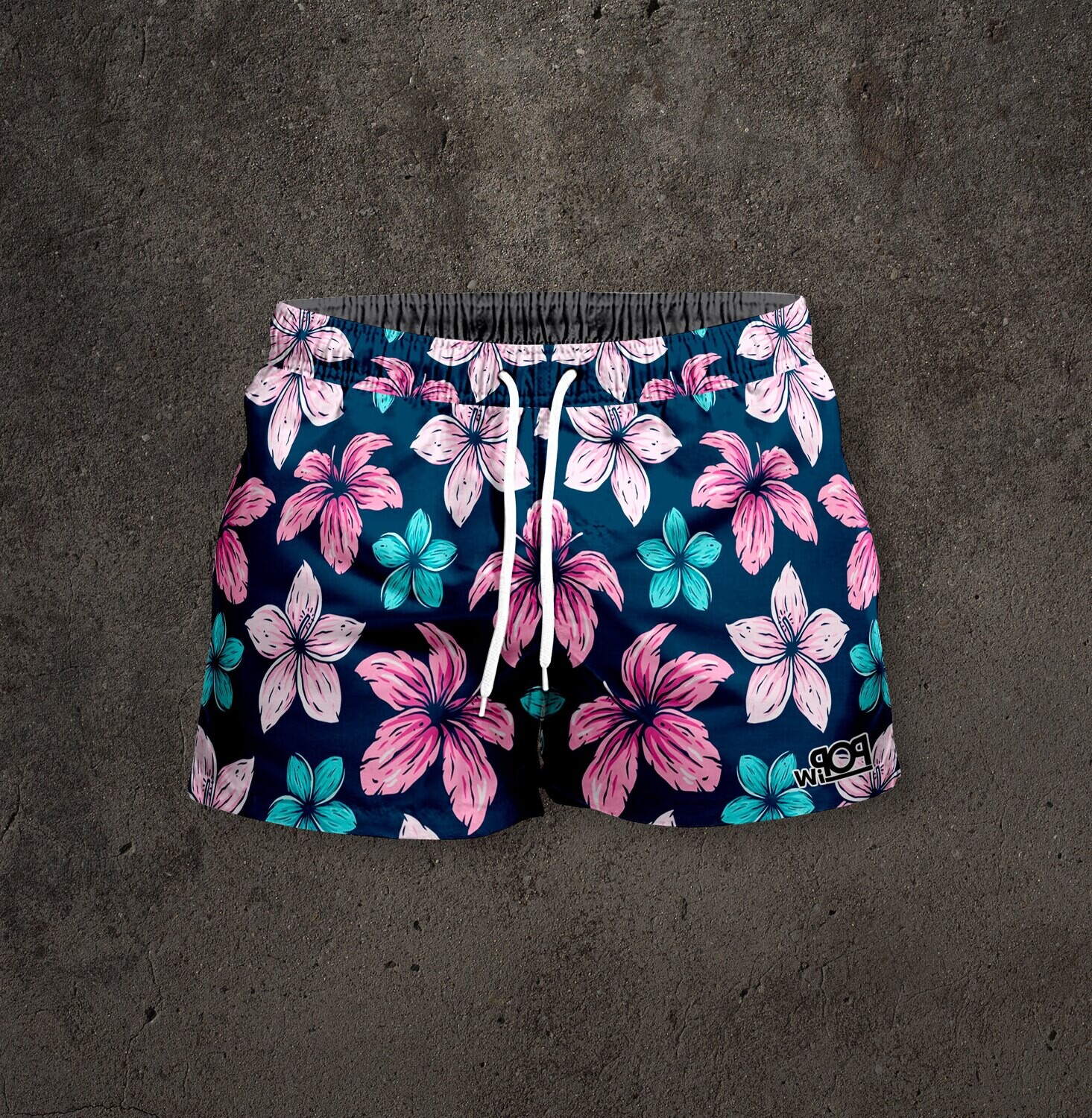 Short Masculino tropical Orquideas