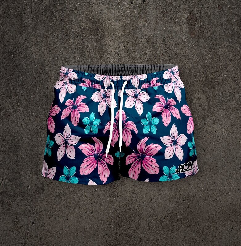 Short Masculino tropical Orquideas
