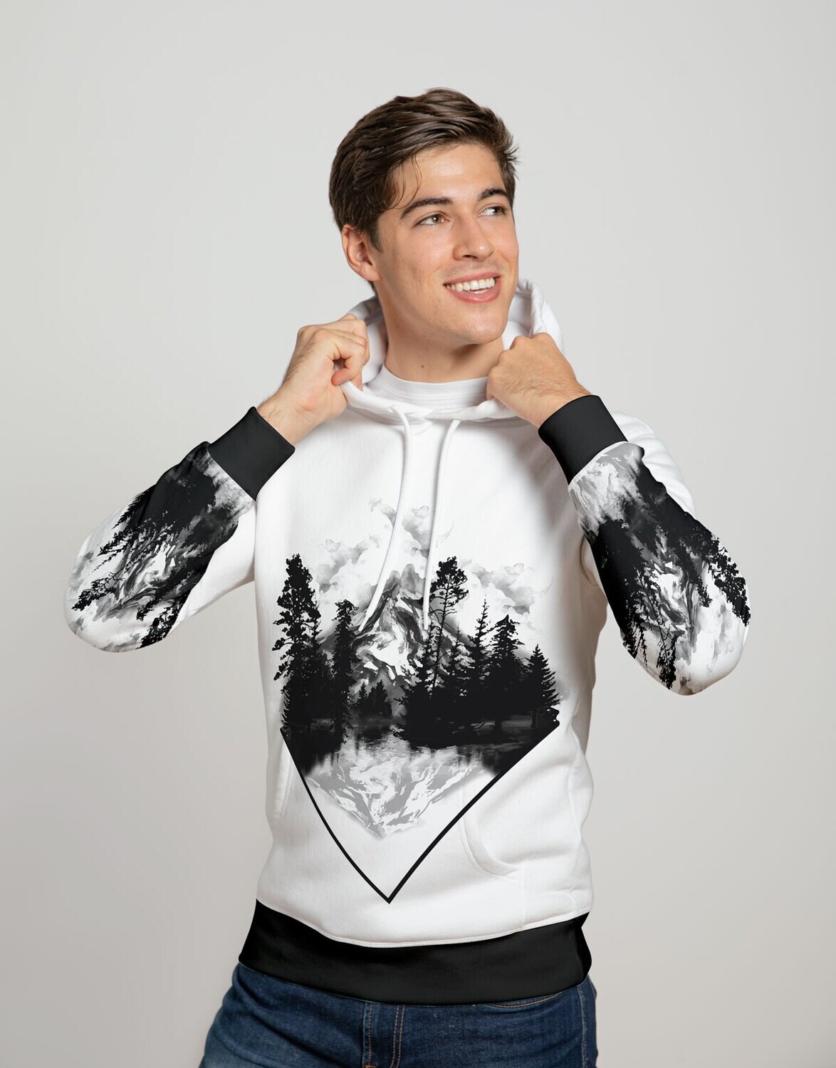 hoodie mountain drawing