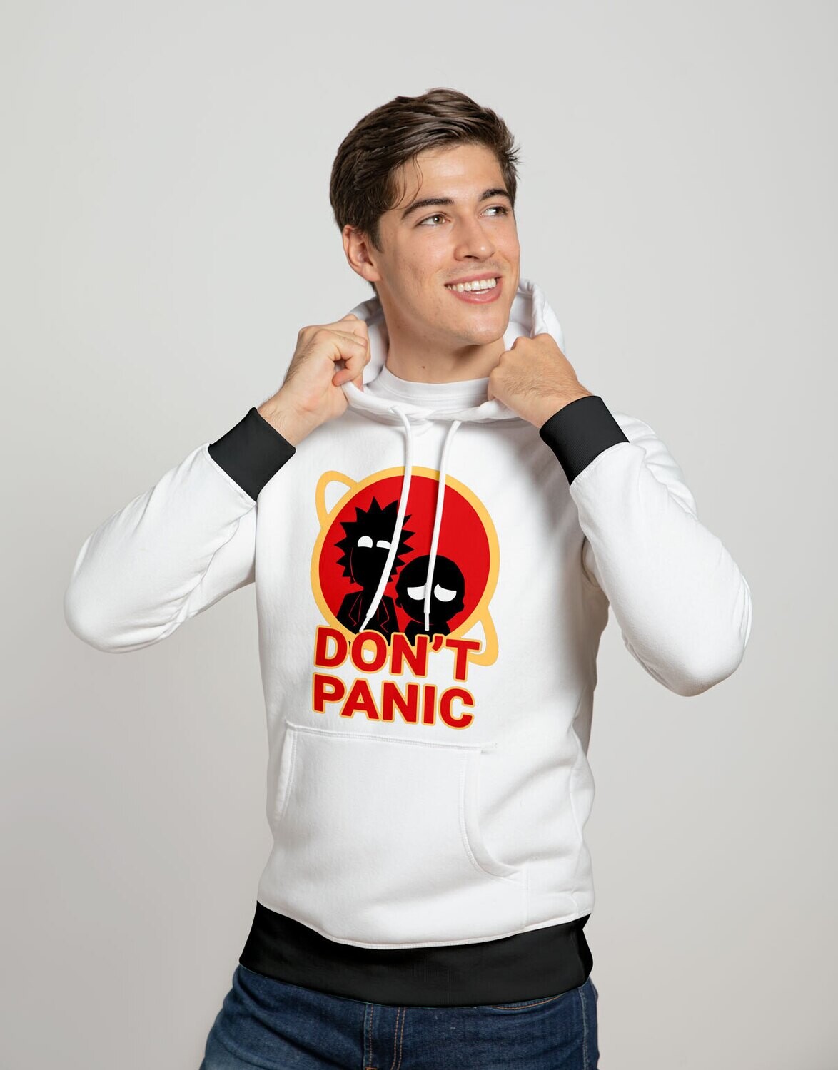hoodie rick and morty dont panic