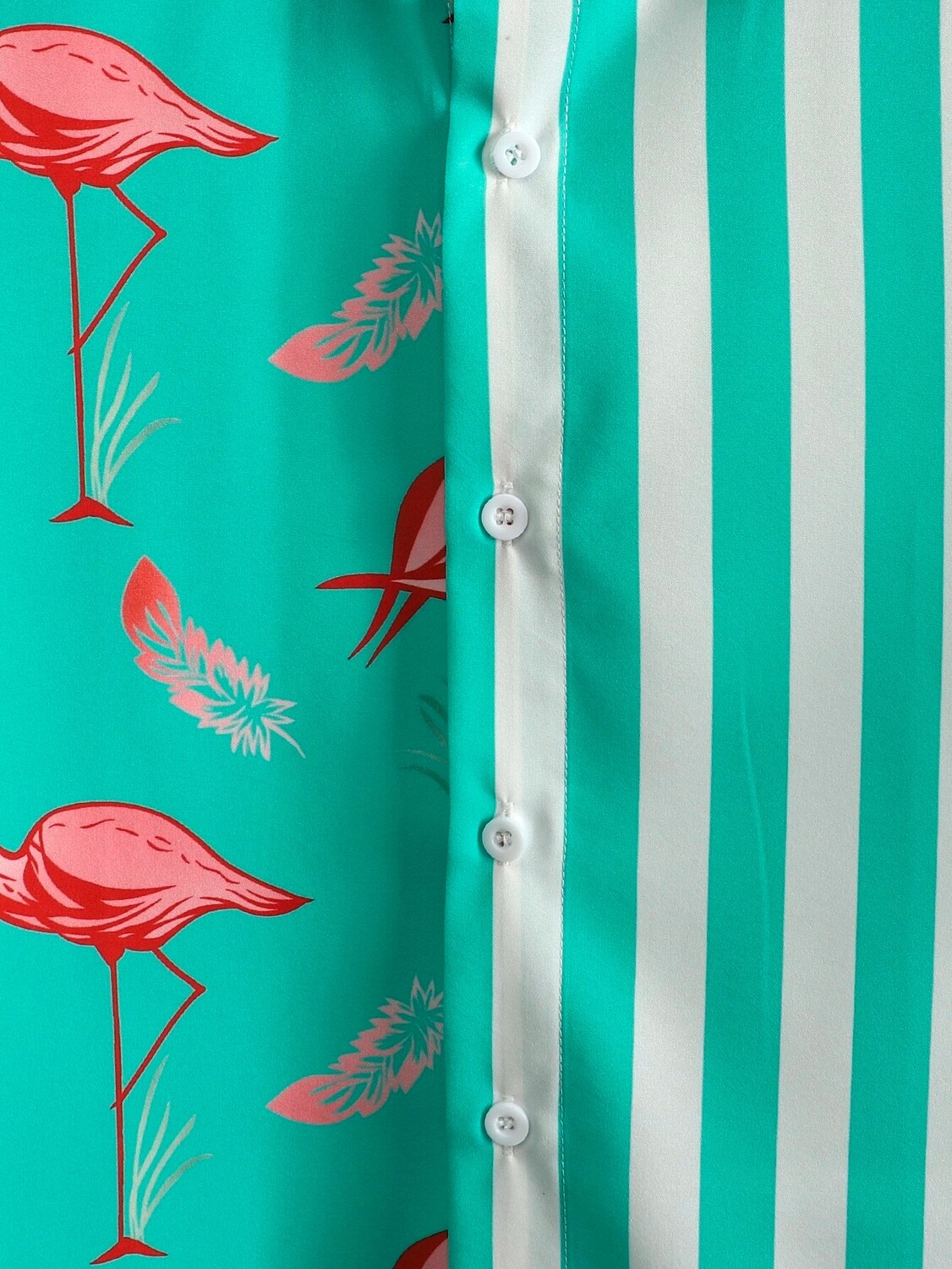 Conjunto flamingo hombre verde acua