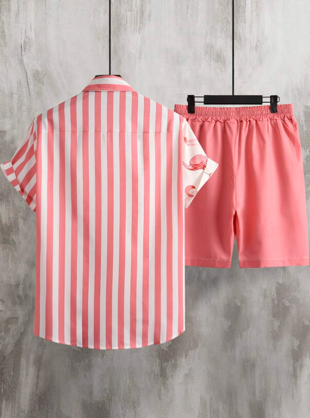Conjunto flamingo hombre palo rosa