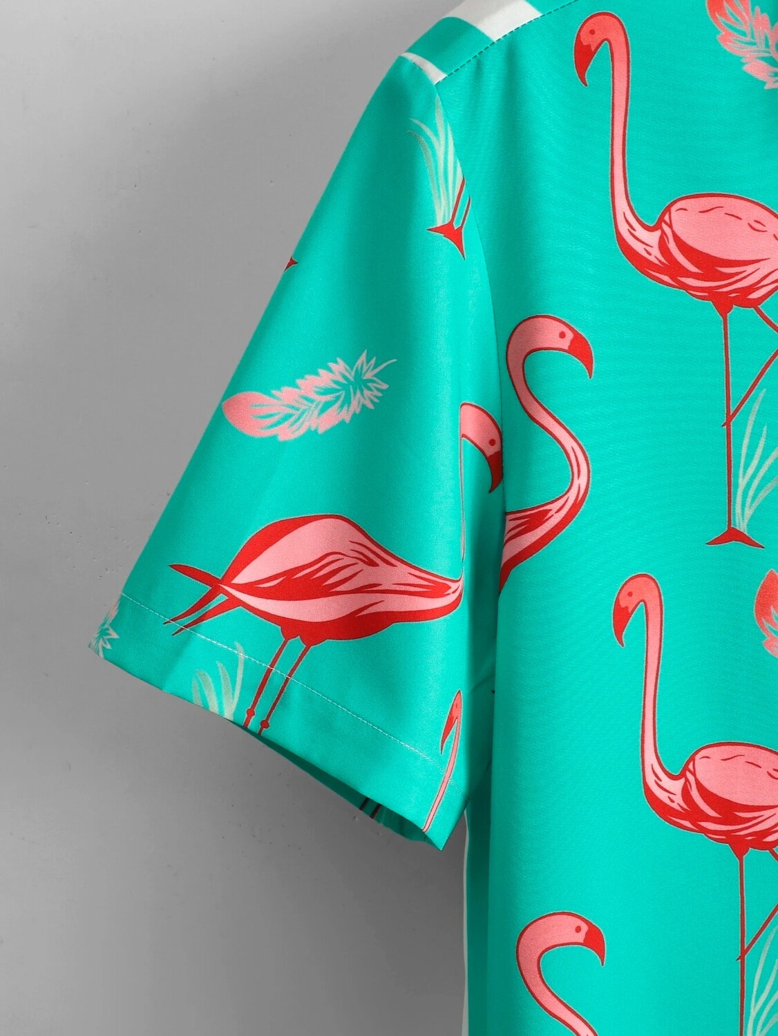 Conjunto flamingo hombre verde acua