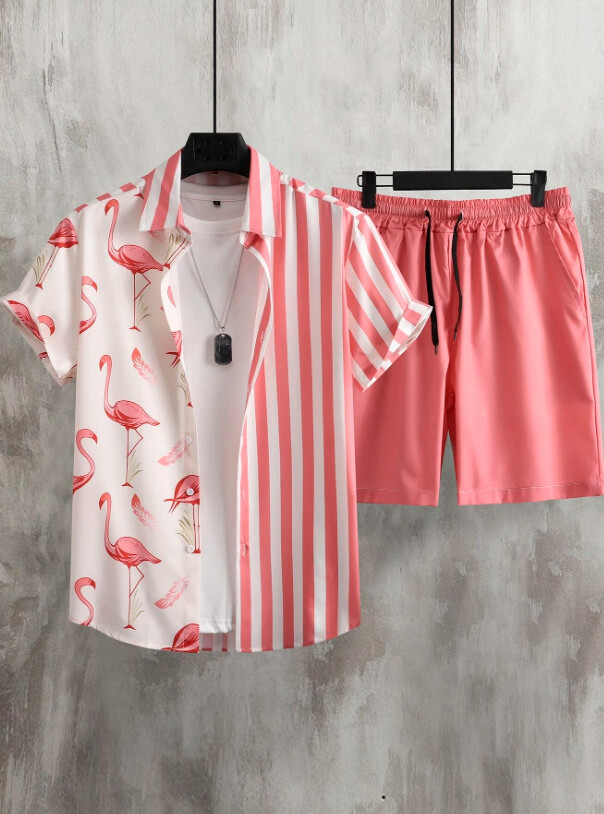 Conjunto flamingo hombre palo rosa