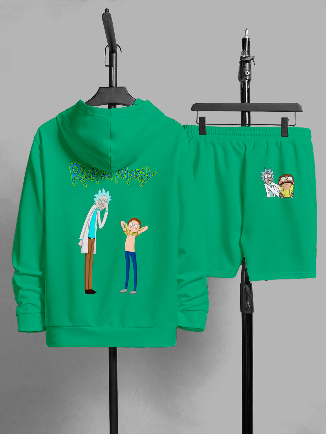 Hoody &amp; Shorts Rick and Morty verde