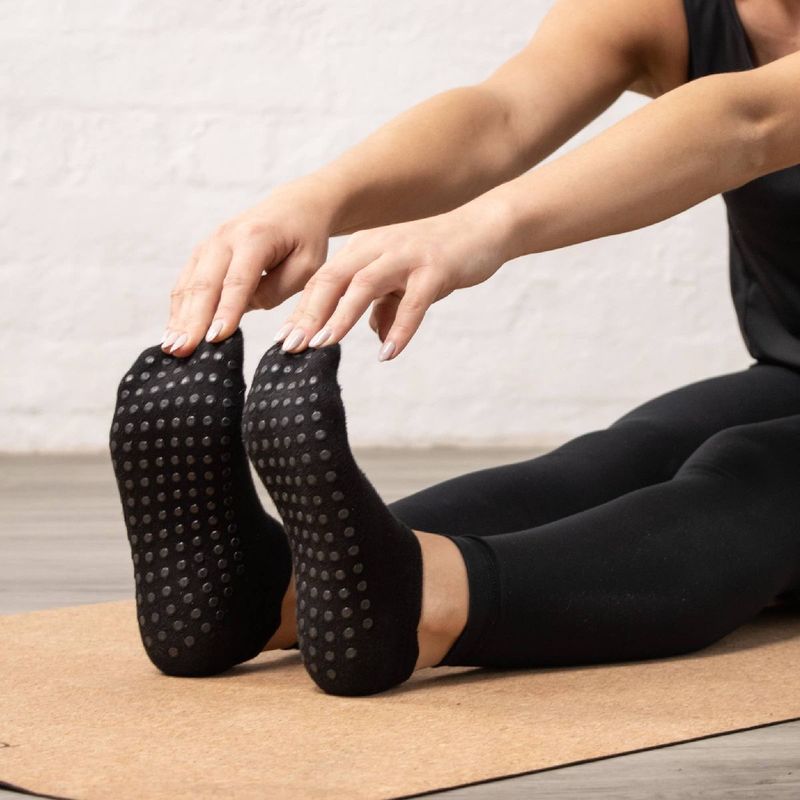 Two sets of gripped socks
