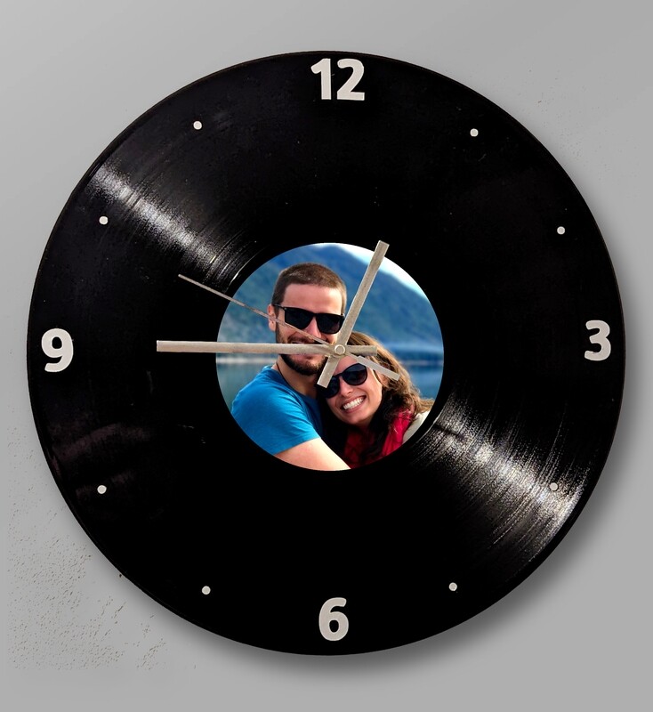 12&quot; Personalised Vinyl Record Clock