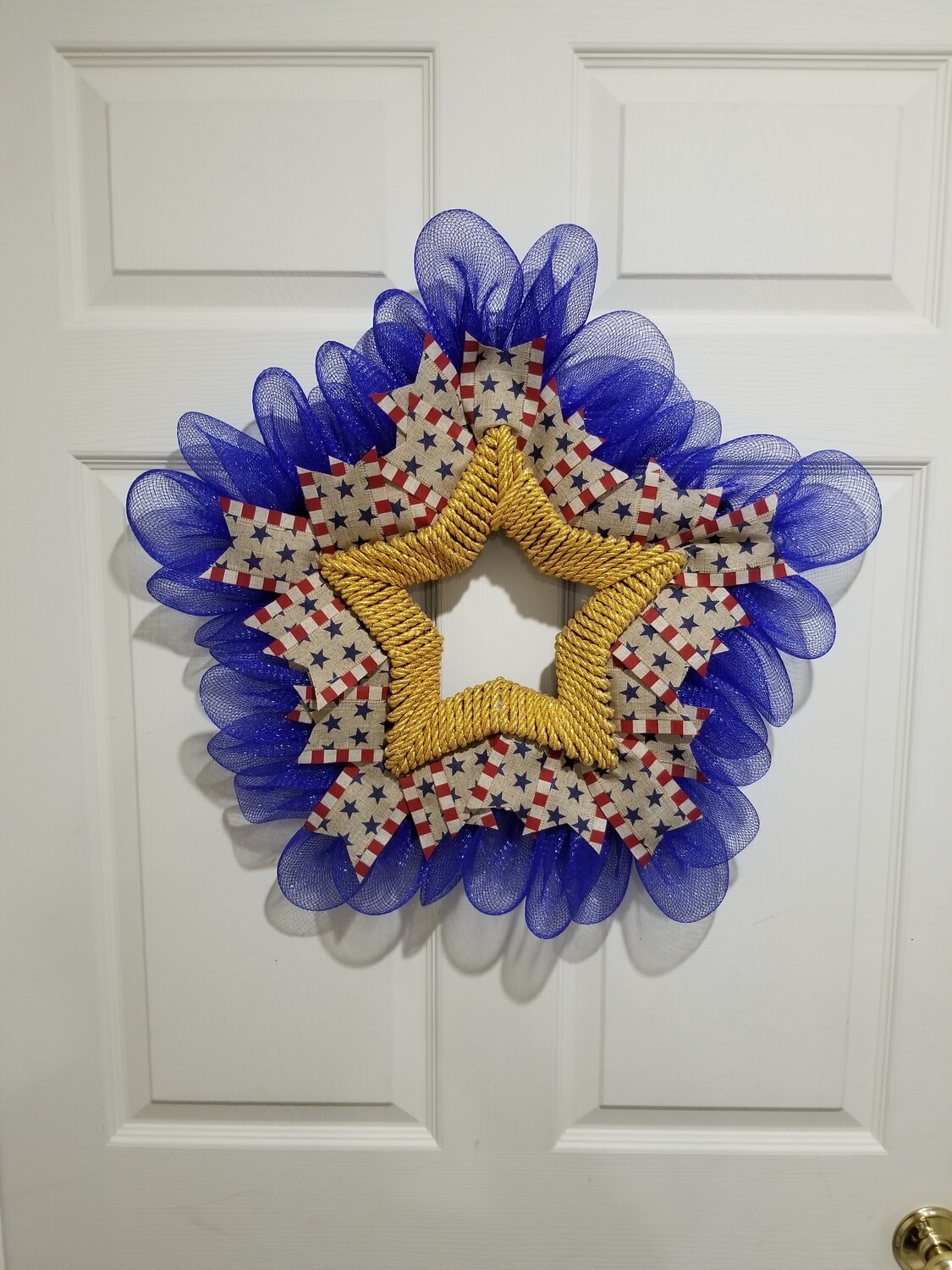 Gold Star with Blue