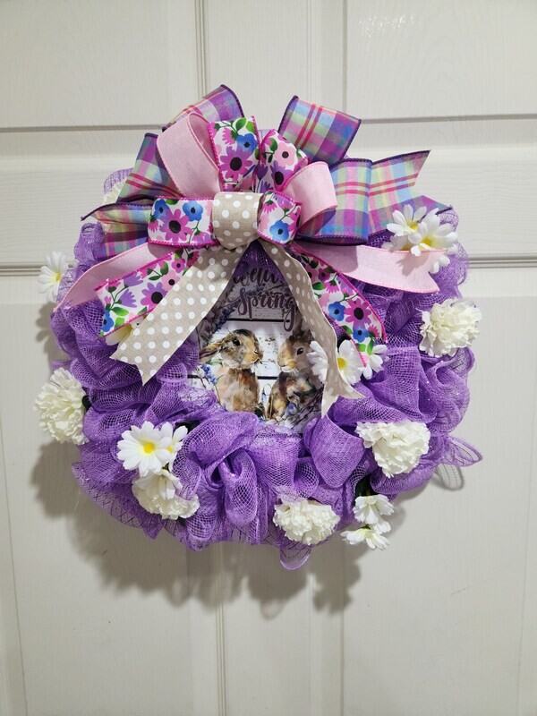 Purple Easter Wreath