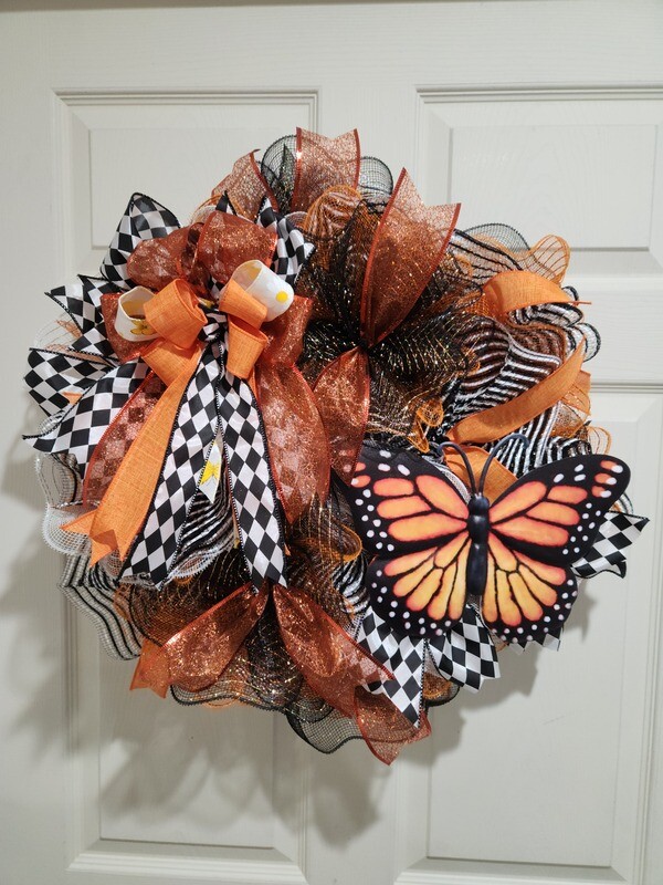 Monarch Butterfly Wreath