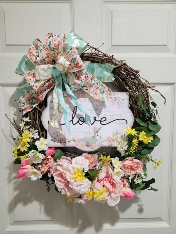 Love Grapevine Wreath