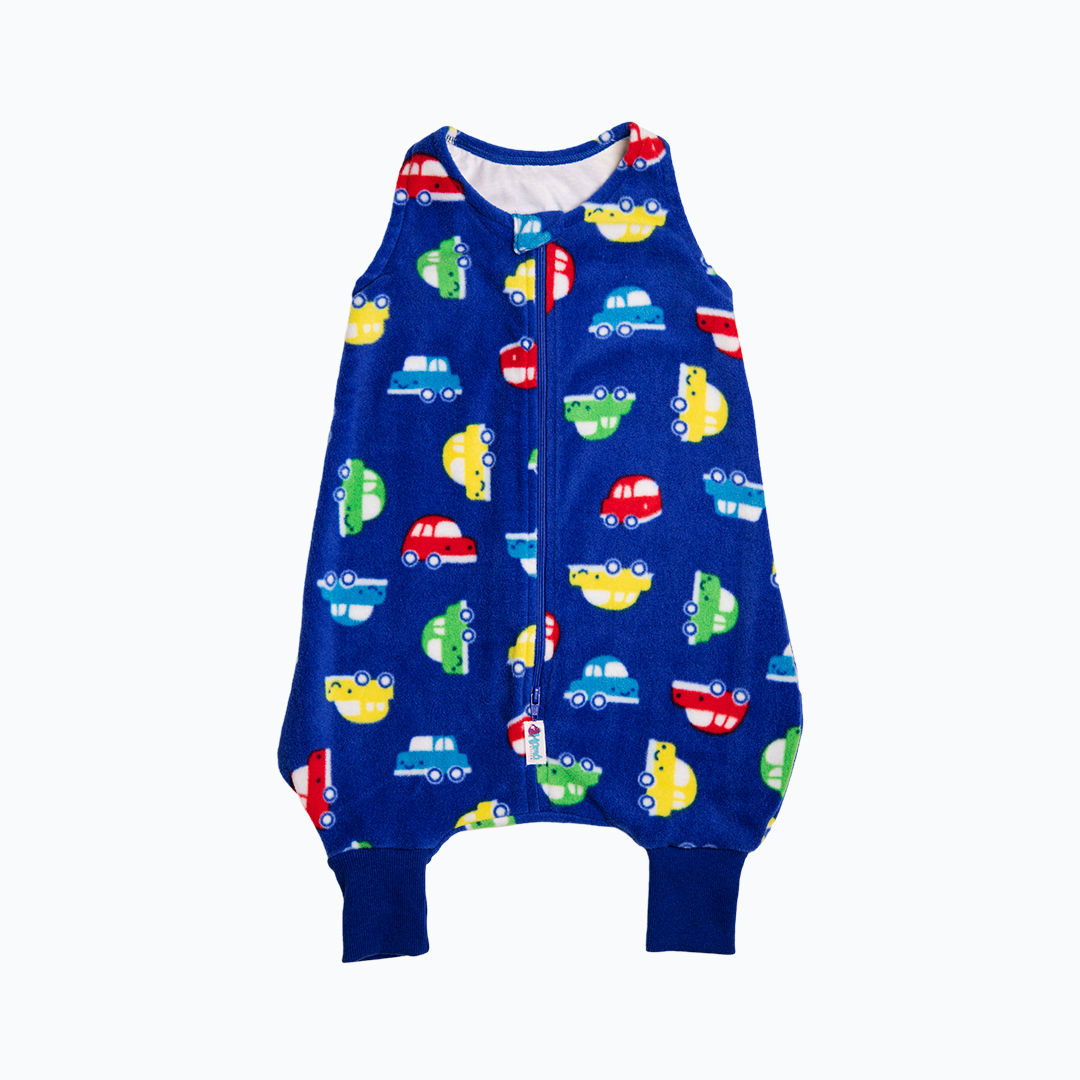 Micropolar Saco para dormir   - Talla L: 3-4 años, Modelos: Carros (micropolar / forro algodón)