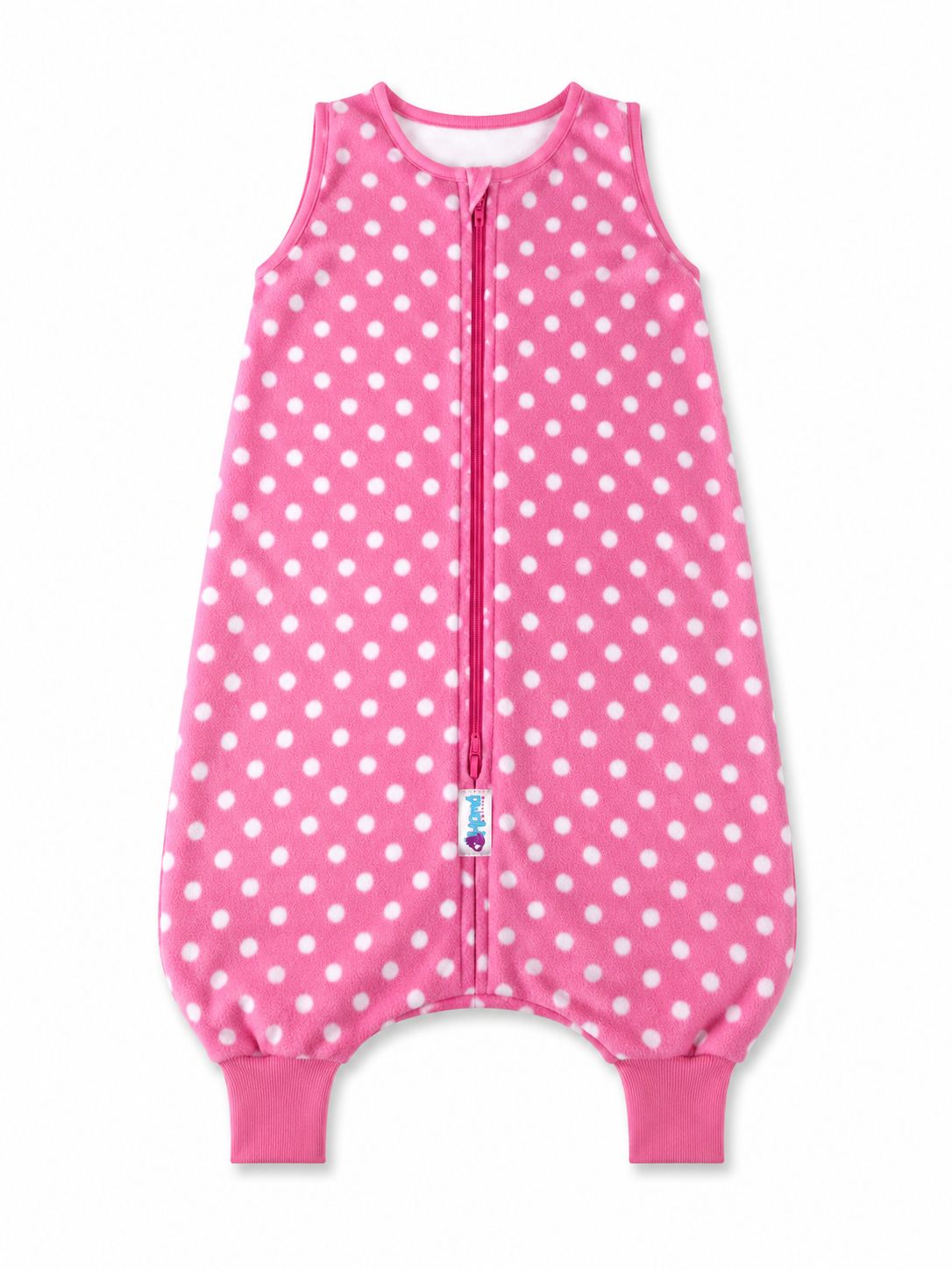 Micropolar Saco para dormir   - Talla XL: 5-6 años, Modelos: Rosados Puntos (micropolar / forro algodón)