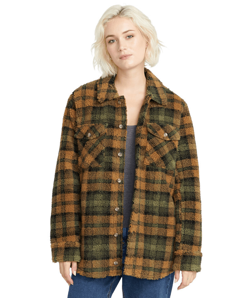 Volcom Silent Sherpa Jacket, Color: BRZ, Size: S