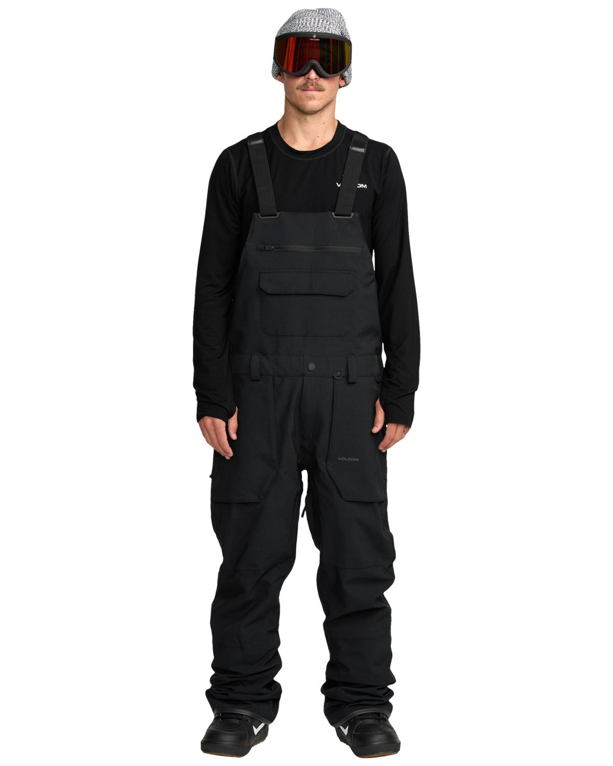 Volcom Roan Bib Overall, Color: BLK, Size: M